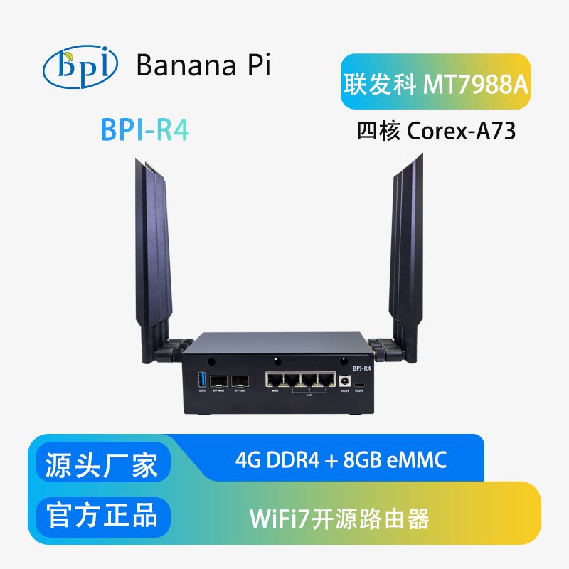 Bananapi Bpi R4 Wifi 7 - Kit de Placa de Desarrollo para