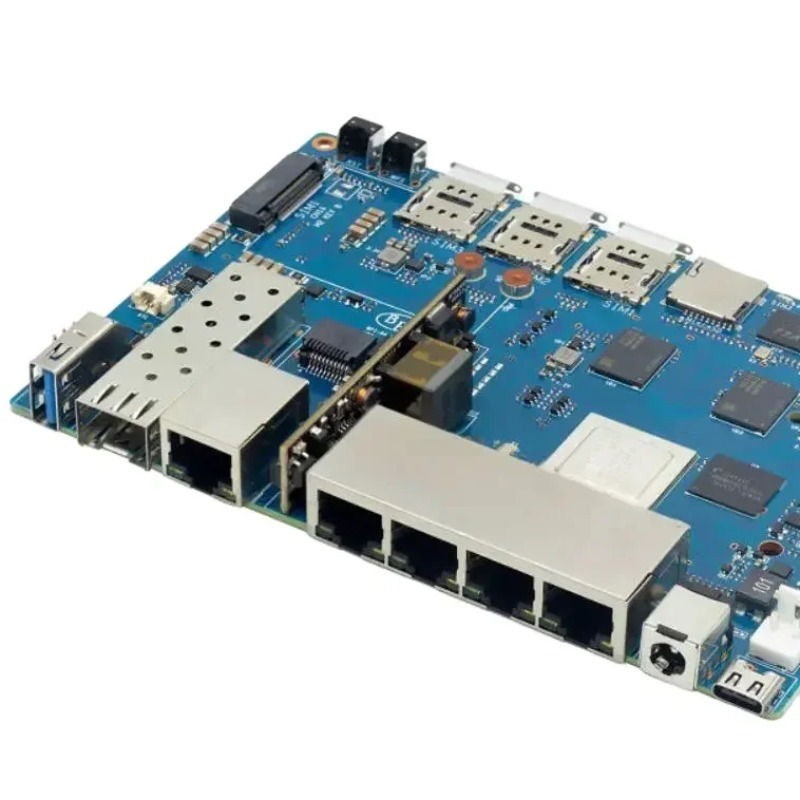 Placa de enrutador Wifi 7 con  - Bananapi Bpi R4 Wifi 7 reseña y precio
