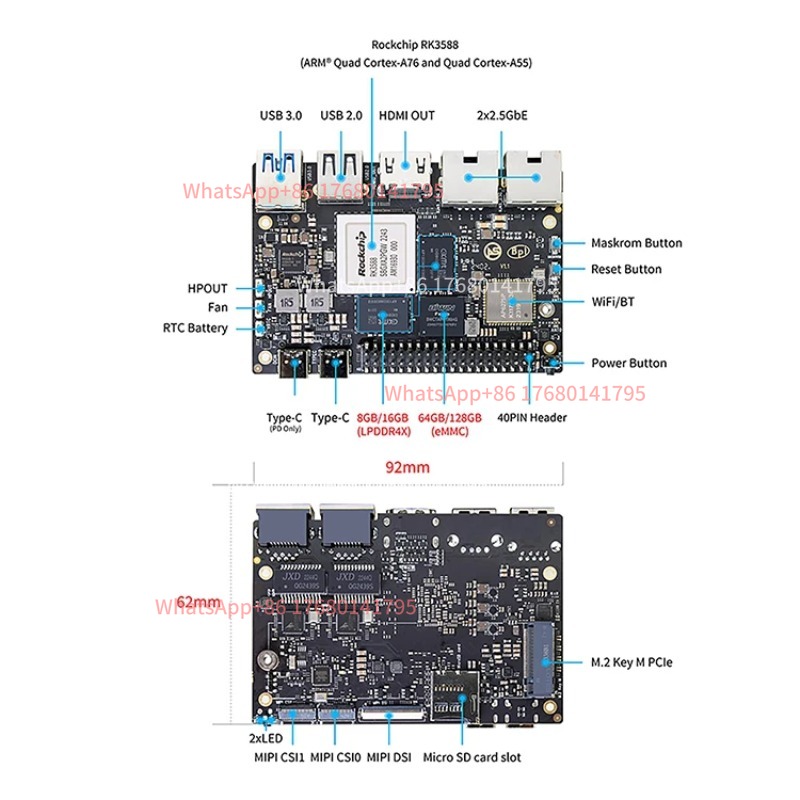 Computadora de Placa Única RK3 - Banana Pi Bpi M7 Rk3588 reseña y precio