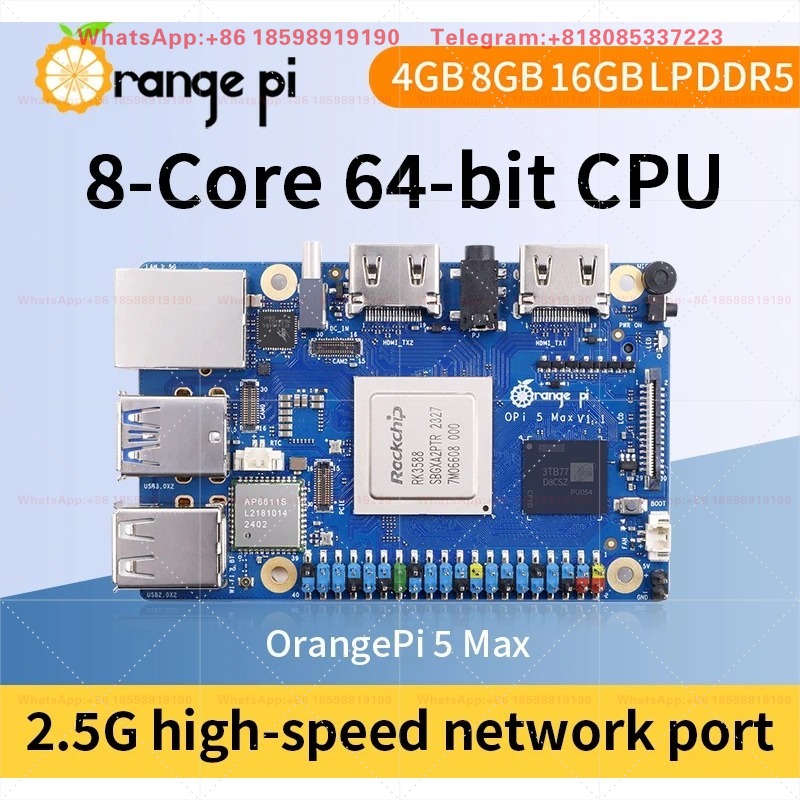 Orange Pi 5 Max 8GB / 16GB RAM - Orange Pi 5 Max Rk3588 reseña y precio